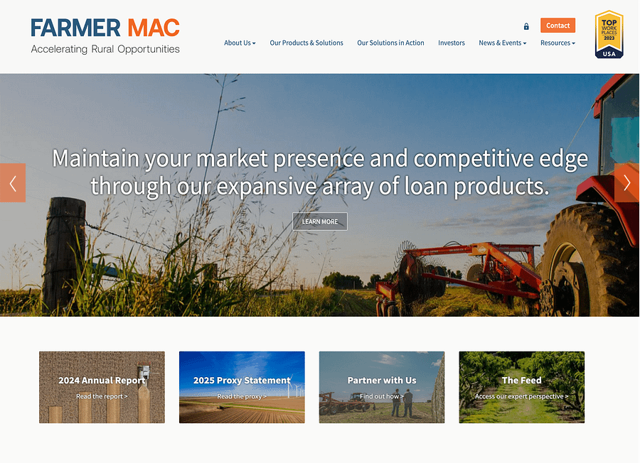 Financial Services web design