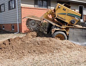 A photos of stump grinding in Bowie, MD