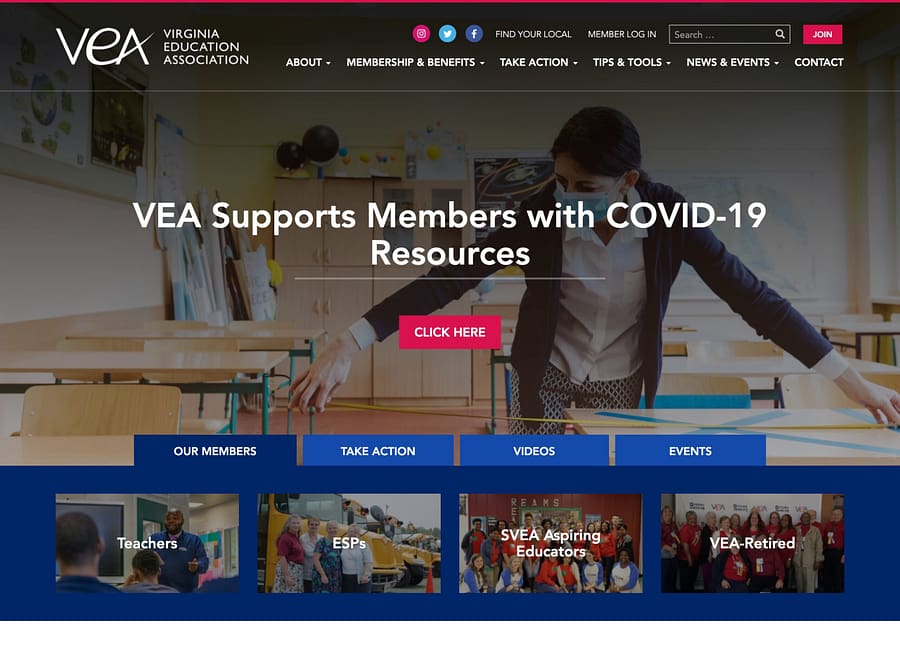 VEA WordPress website