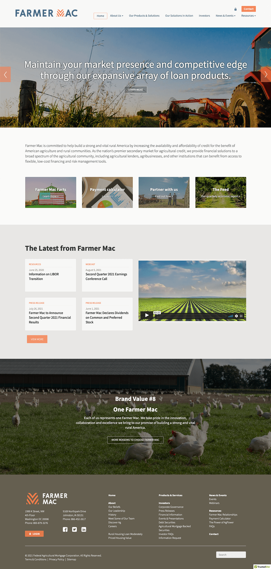 Farmer Mac website design detail