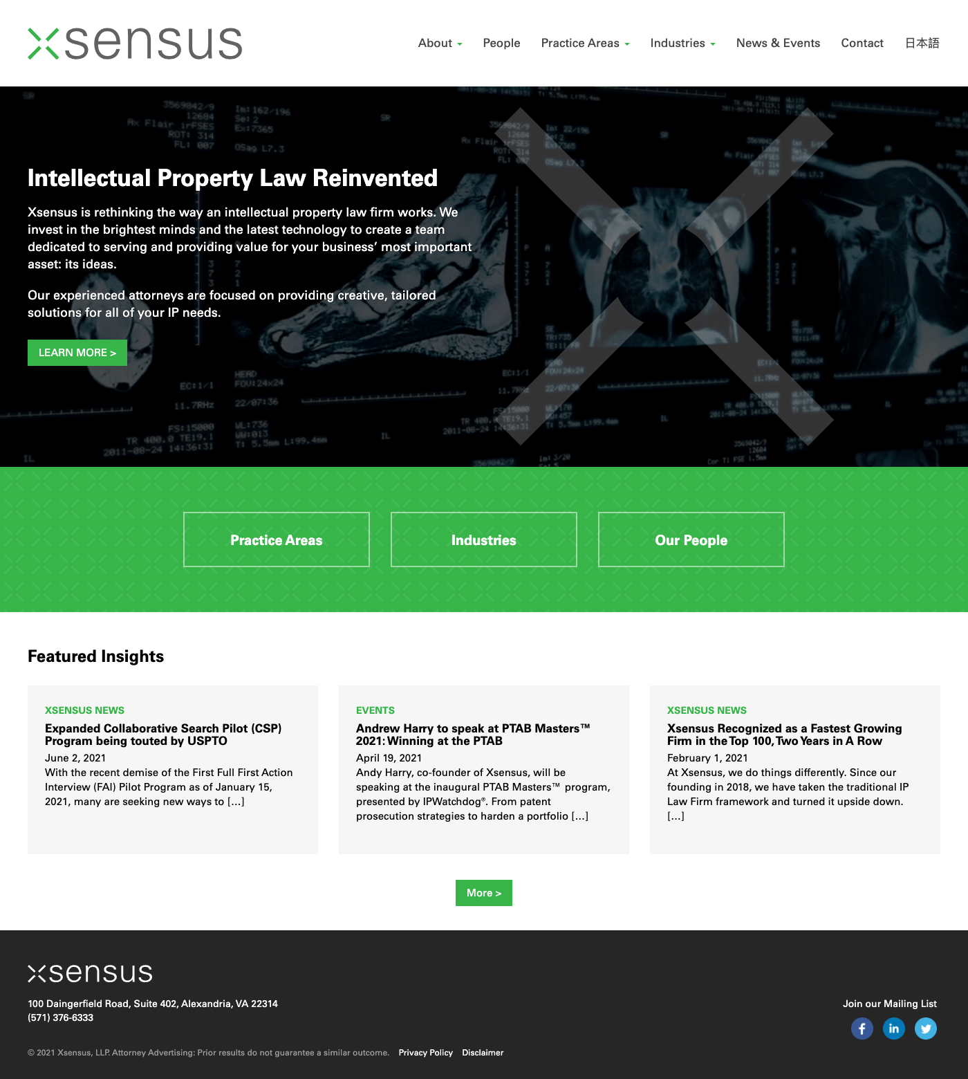 Xsensus website design detail